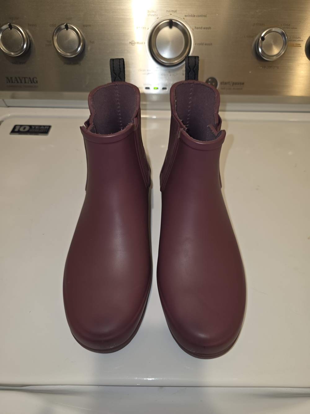 Hunter Burgundy Chelsea Rain Boots